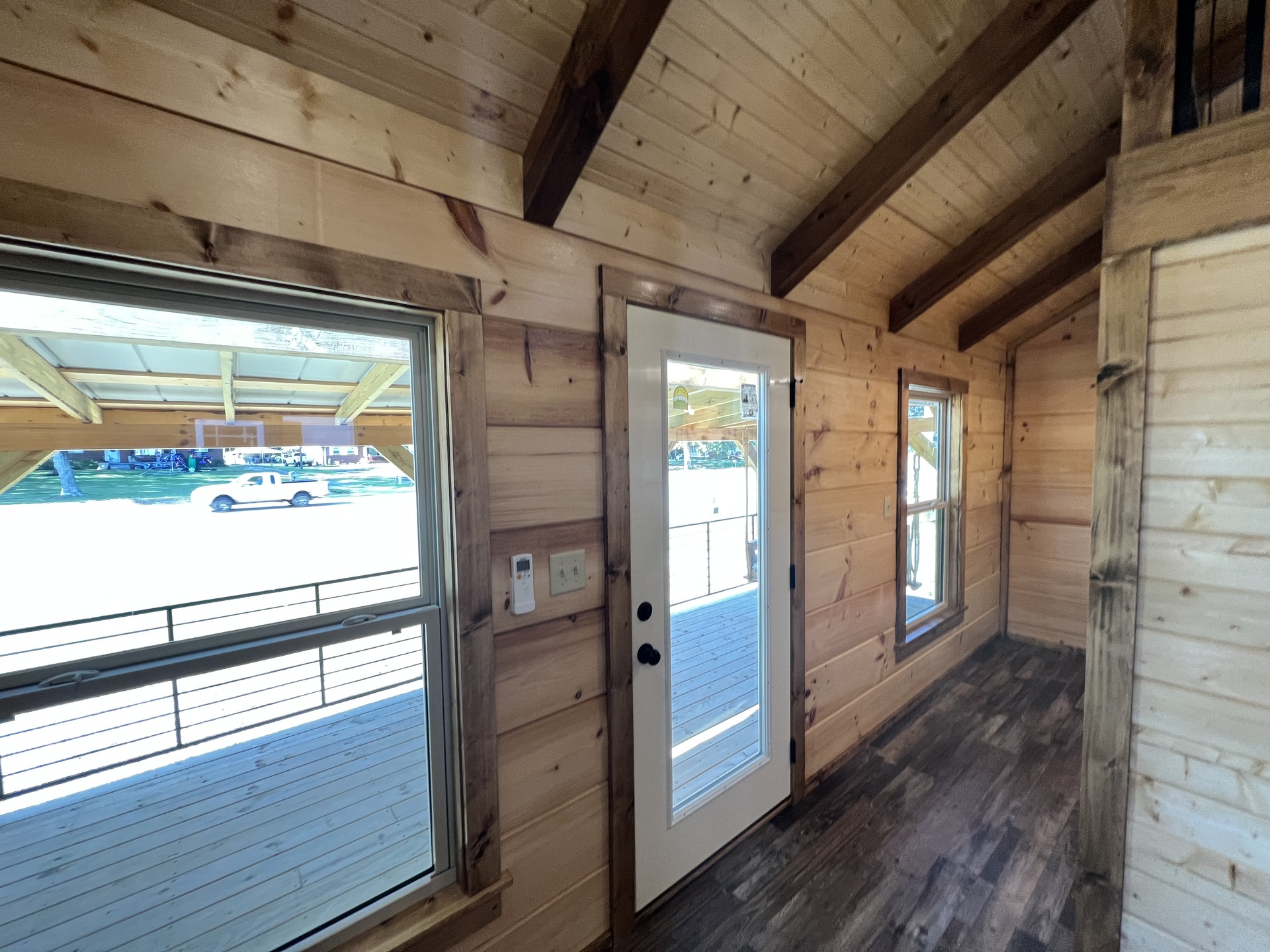 Large windows bring in lots of natural light